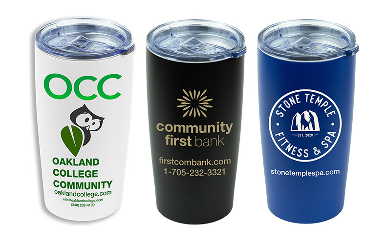 20 oz Powder Coated Double Wall Insulated Stainless Steel Tumbler